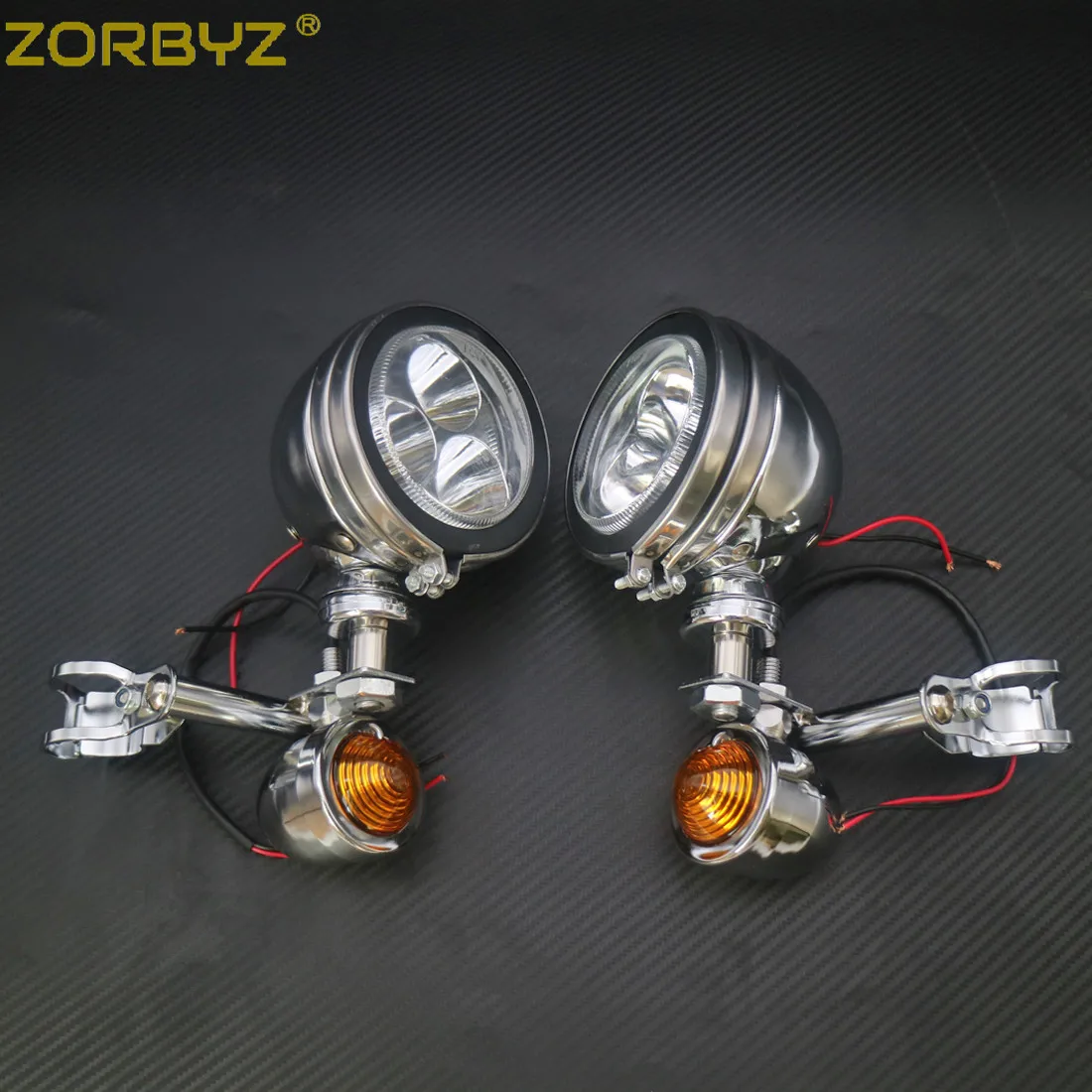 ZORBYZ Motorcycle Chrome Metal Turn Signal LED Driving Passing Spot Fog light Bar For Touring Chopper Custom
ZORBYZ Motorcycle Chrome Metal Turn Signal LED Driving Passing Spot Fog light Bar For Touring Chopper Custom