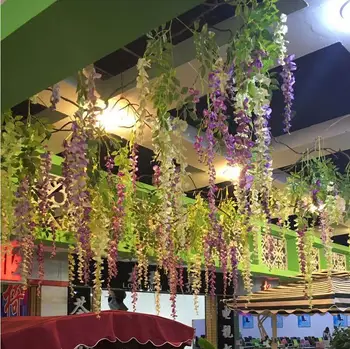 110CM Simulation Wisteria Flower Flower Vine Simulation Wedding Decoration Fake Wisteria Flower 12PCS/SET
110CM Simulation Wisteria Flower Flower Vine Simulation Wedding Decoration Fake Wisteria Flower 12PCS/SET
