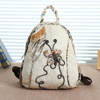 Fashion Gifts Appliques Women Small Backpacks!Hot Embossing Girl Cute backrack All-match National Canvas Versatile Backpack
Fashion Gifts Appliques Women Small Backpacks!Hot Embossing Girl Cute backrack All-match National Canvas Versatile Backpack