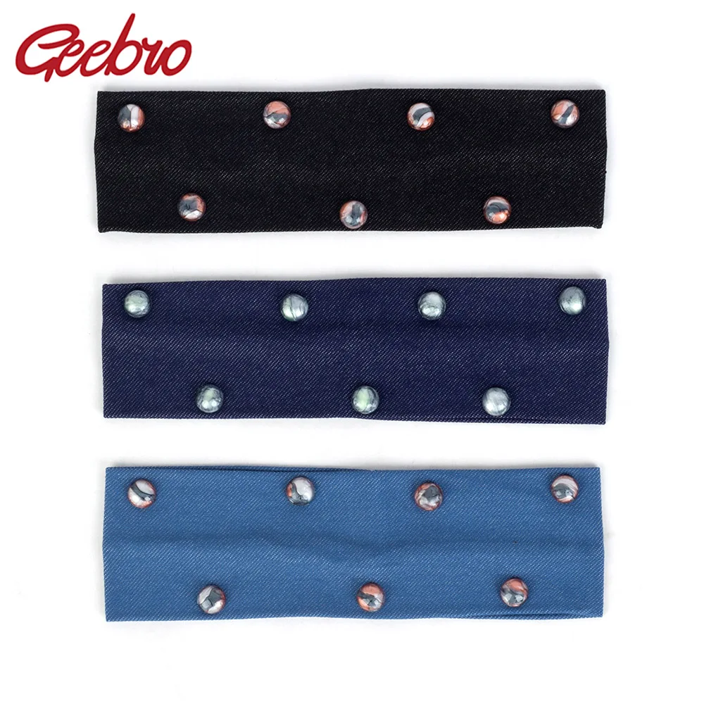 Geebro Women Boho Denim Beads Hairband Girls Hair Accessories Turban Wraps Handmade Headwear Female Elastic Plain Flat Headband
Geebro Women Boho Denim Beads Hairband Girls Hair Accessories Turban Wraps Handmade Headwear Female Elastic Plain Flat Headband