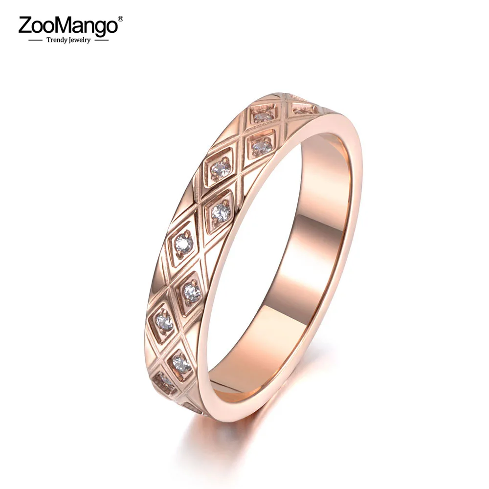 ZooMango Vintage Titanium Stainless Steel Geometric Wedding Ring Micro Pave CZ Crystal Anniversary Rings For Women ZR19029
ZooMango Vintage Titanium Stainless Steel Geometric Wedding Ring Micro Pave CZ Crystal Anniversary Rings For Women ZR19029