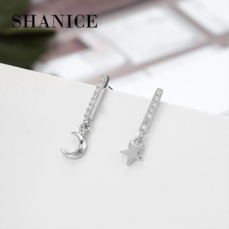 SHANICE Asymmetric star & moon Authentic 925 Sterling Silver Earrings, Clear CZ Earrings for Women Sterling Silver Jewelry
SHANICE Asymmetric star & moon Authentic 925 Sterling Silver Earrings, Clear CZ Earrings for Women Sterling Silver Jewelry