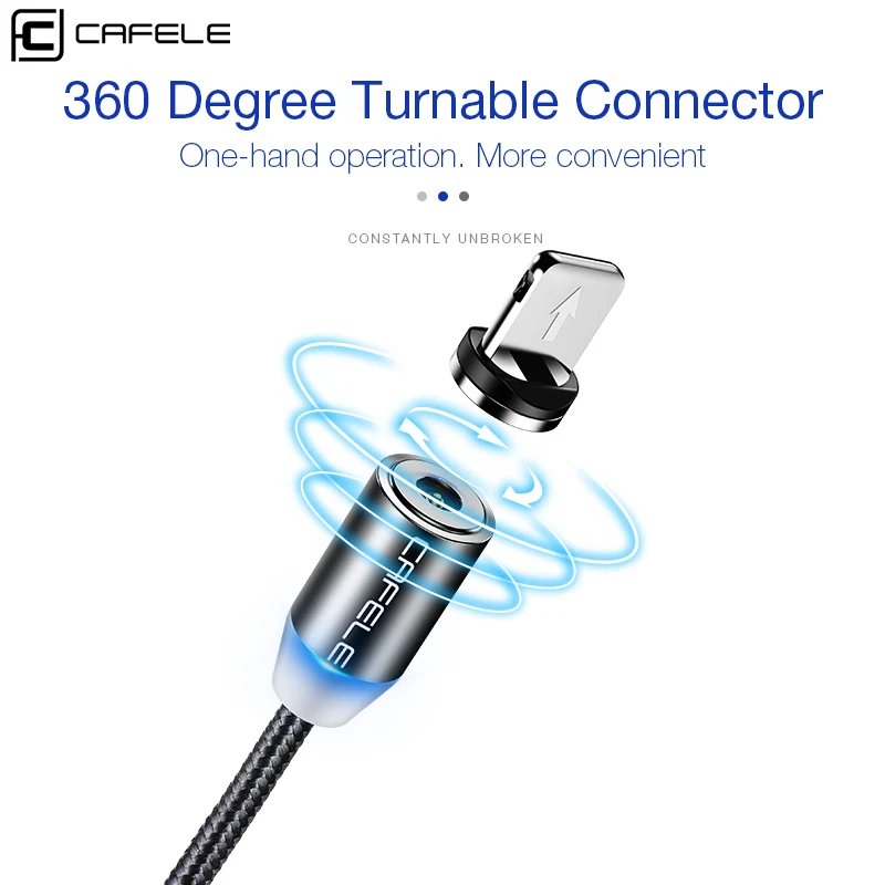 CAFELE Magnetic USB Cable Micro Type C Charging Cable for iPhone Samsung Huawei Xiaomi Nylon Wire with LED Light 100cm
CAFELE Magnetic USB Cable Micro Type C Charging Cable for iPhone Samsung Huawei Xiaomi Nylon Wire with LED Light 100cm