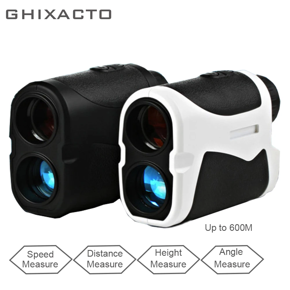 

GHIXACTO Telescope Laser Rangefinder Distance Meter 6X 600M Digital Monocular Hunting Golf Laser Range Finder Fog Speed Monitor