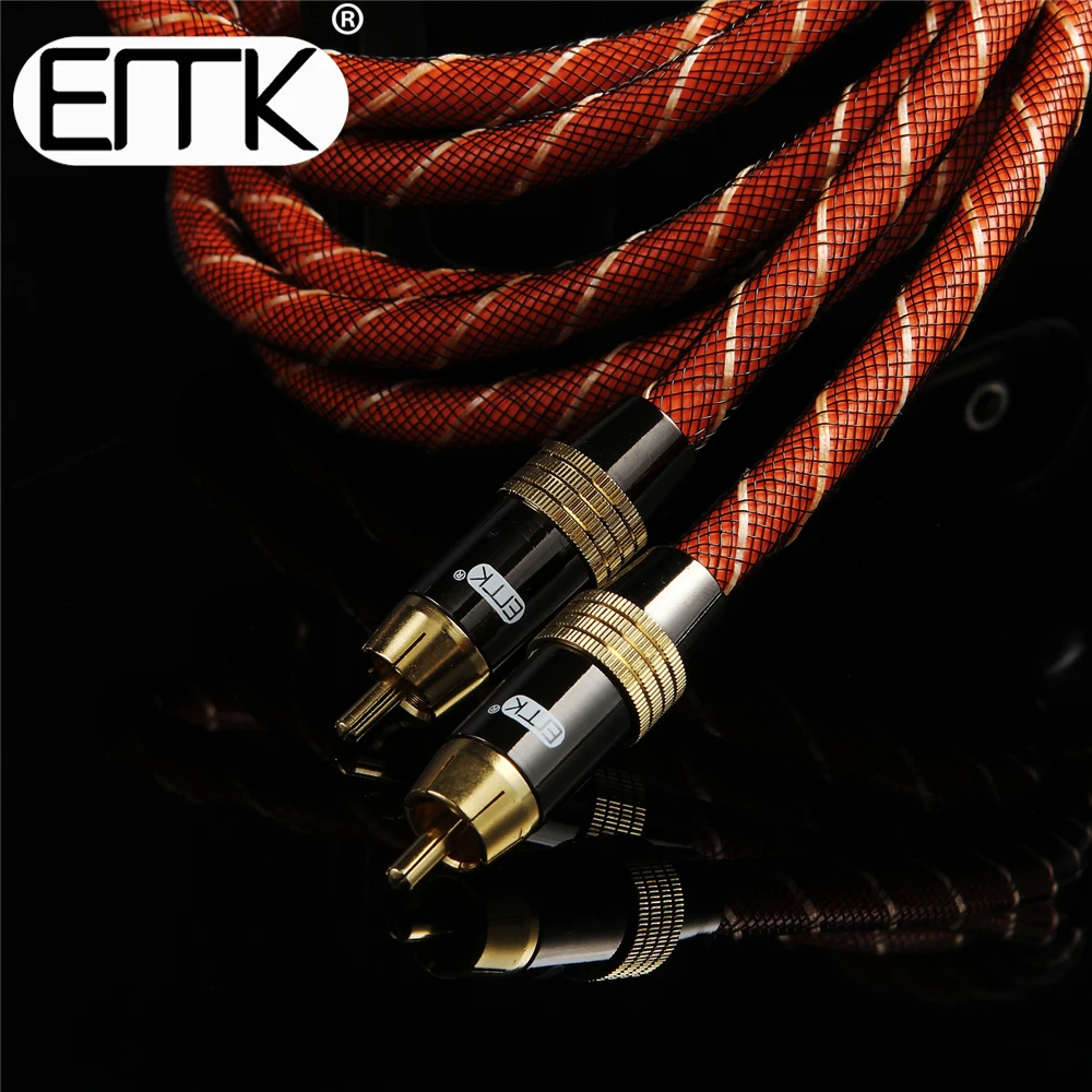 Цифровой коаксиальный аудиокабель EMK кабель сабвуфера RCA двойной экранированный