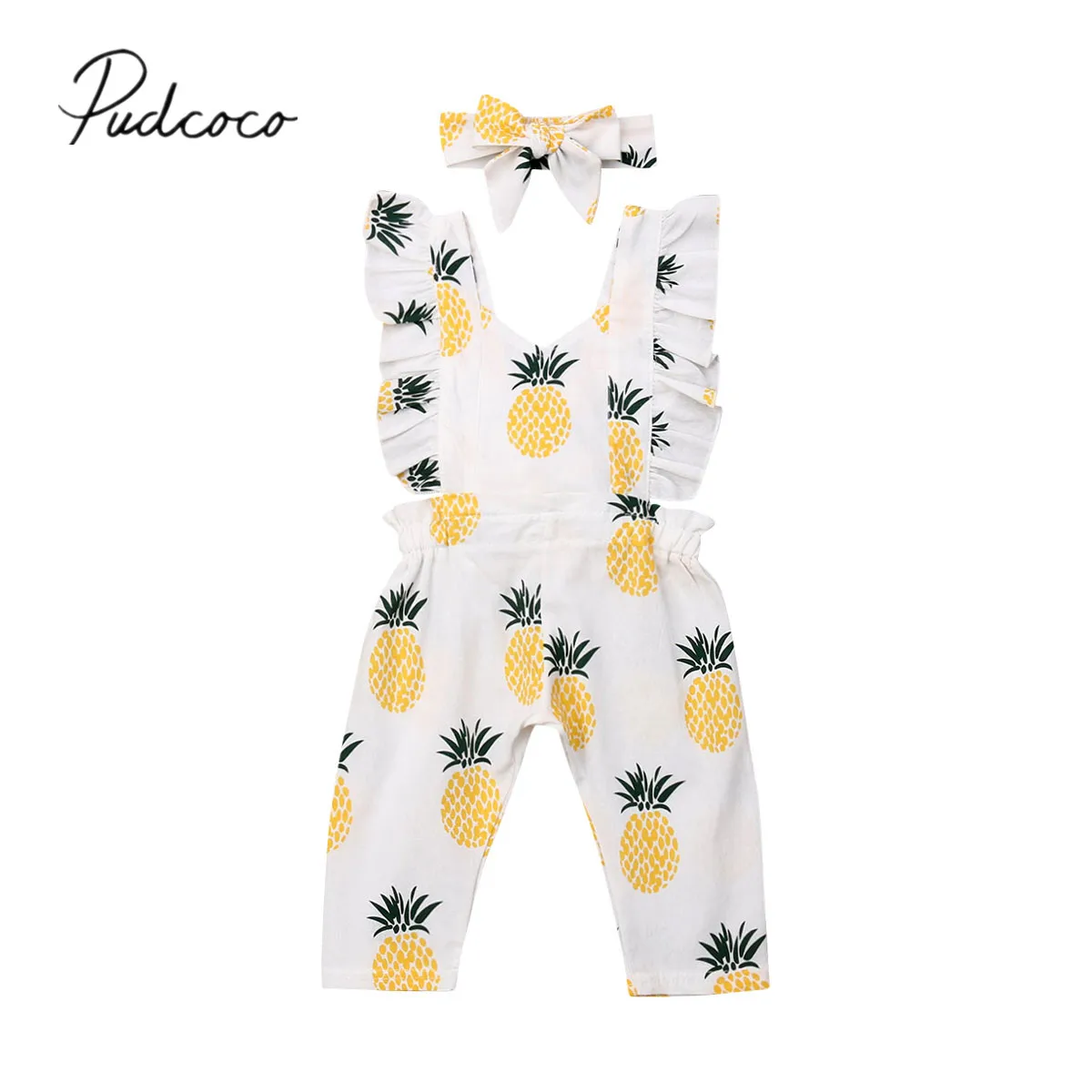 2019 Baby Summer Clothing Newborn Baby Girl Boy Pineapple Romper Ruffle Sleeve Yellow Jumpsuit Headband Holiday Outfit Set 0-24M
2019 Baby Summer Clothing Newborn Baby Girl Boy Pineapple Romper Ruffle Sleeve Yellow Jumpsuit Headband Holiday Outfit Set 0-24M
