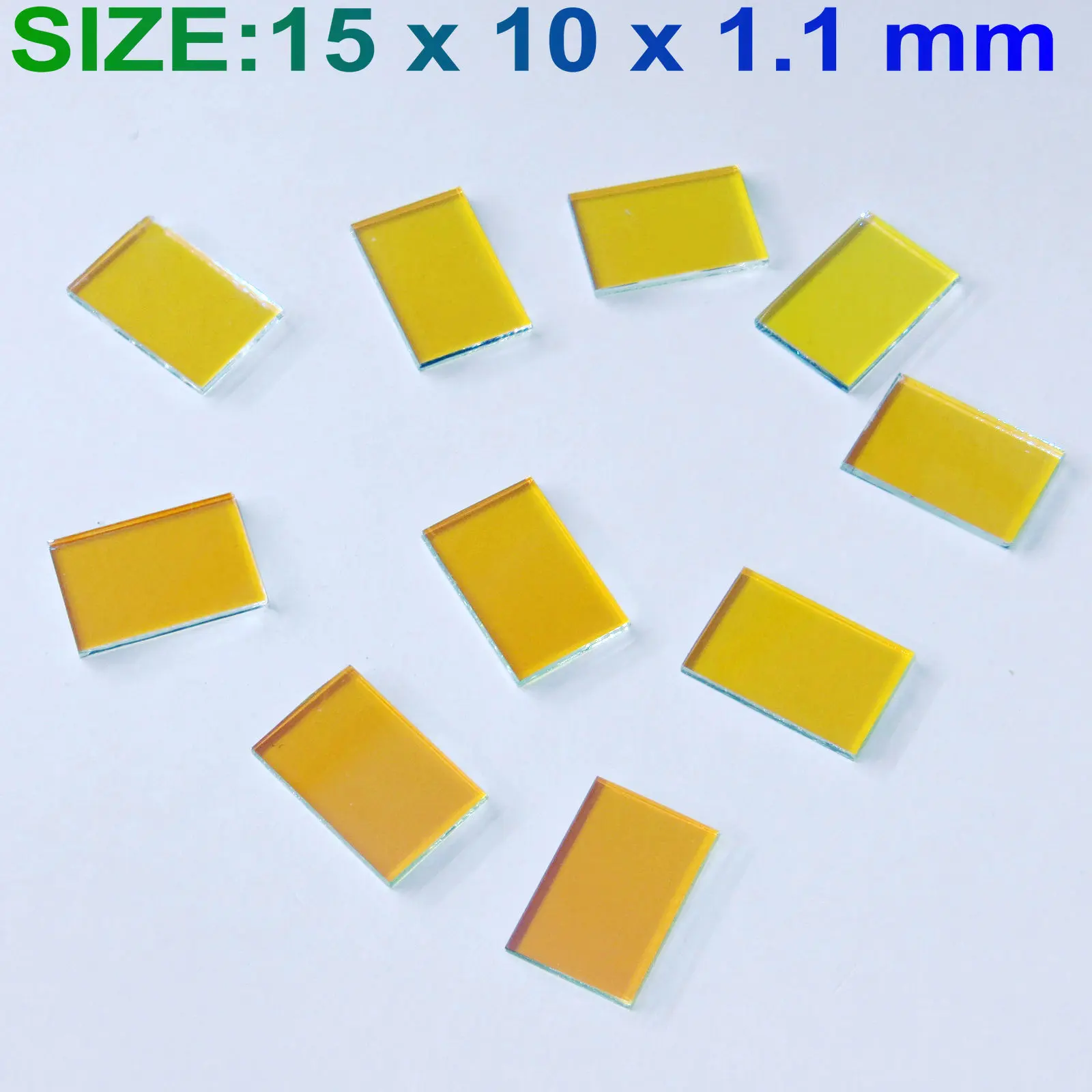 (Pack of 10) RGB High Reflective Laser Dichroic Mirror/Pass Red, Green and Reflect Blue 15x10x1.1mm
(Pack of 10) RGB High Reflective Laser Dichroic Mirror/Pass Red, Green and Reflect Blue 15x10x1.1mm
