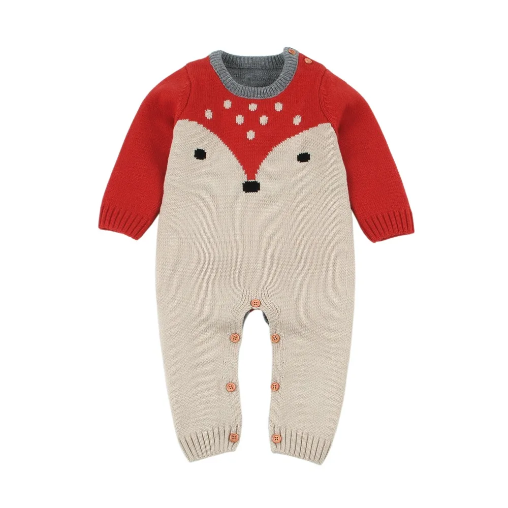Newborn Baby Girls Knitted Jumpsuit Romper Lovely Fox Toddler Long Sleeves Pajamas Outfit Infant One Piece Overalls Kids Clothes
Newborn Baby Girls Knitted Jumpsuit Romper Lovely Fox Toddler Long Sleeves Pajamas Outfit Infant One Piece Overalls Kids Clothes