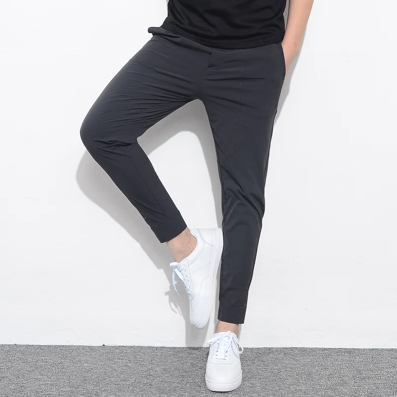 2019 Summer New Ankle-Length Pants Men Thin Style Solid Slim Fit Mens Joggers Pant Drawstring Stretch Casual Trousers Male
2019 Summer New Ankle-Length Pants Men Thin Style Solid Slim Fit Mens Joggers Pant Drawstring Stretch Casual Trousers Male
