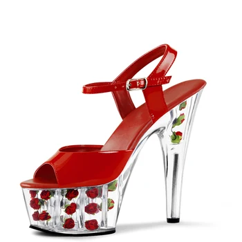 Platform Flowers Sandals Women 15cm High Heels Summer Shoes Transparent Clear Heels Crystal Wedding Sexy Floral Ladies Shoes
Platform Flowers Sandals Women 15cm High Heels Summer Shoes Transparent Clear Heels Crystal Wedding Sexy Floral Ladies Shoes