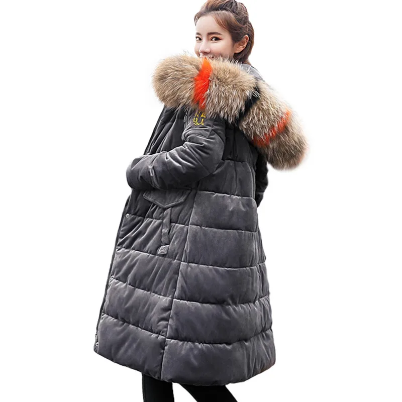 Colorful Big Fur Hooded Suede Warm Winter Jacket Women Coat Long Down Parkas Female 2019 New Fashion Thick Slim Snowear Outwear 
Colorful Big Fur Hooded Suede Warm Winter Jacket Women Coat Long Down Parkas Female 2019 New Fashion Thick Slim Snowear Outwear