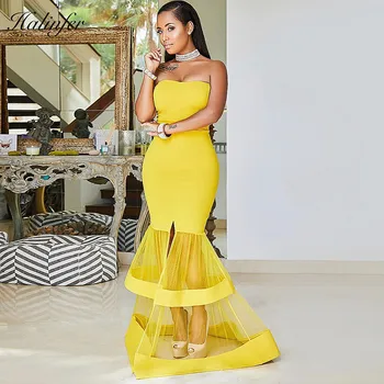 Halinfer 2018 New summer women dress sexy bodycon strapless mesh bandage dress celebrity party yellow fishtail dresses vestidos
Halinfer 2018 New summer women dress sexy bodycon strapless mesh bandage dress celebrity party yellow fishtail dresses vestidos