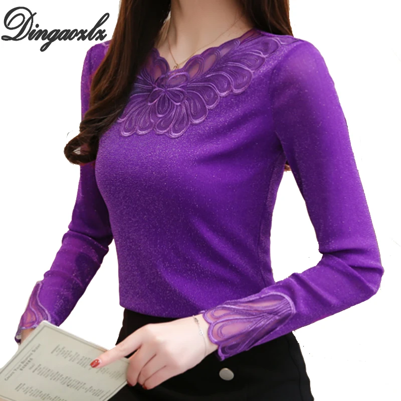 Dingaozlz 4XL blusas femininas Plus size Women shirt New Spring Long Sleeve Patchwork Mesh Lace blouse Elastic Lady Top
Dingaozlz 4XL blusas femininas Plus size Women shirt New Spring Long Sleeve Patchwork Mesh Lace blouse Elastic Lady Top