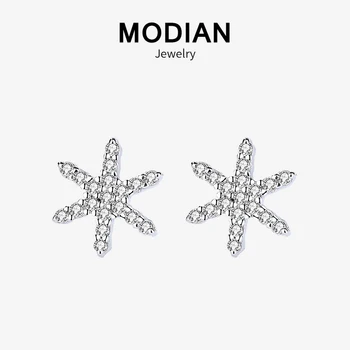 Modian Snowflake Fashion Real 925 Sterling Silver Clear Snow Tiny Stud Earrings For Women Classic Silver Fine Jewelry
Modian Snowflake Fashion Real 925 Sterling Silver Clear Snow Tiny Stud Earrings For Women Classic Silver Fine Jewelry