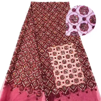 Red Gold African Sequins Lace Fabric 2018 Embroidered Nigerian Net Laces Fabric Bridal High Quality French Tulle Lace Fabric
Red Gold African Sequins Lace Fabric 2018 Embroidered Nigerian Net Laces Fabric Bridal High Quality French Tulle Lace Fabric