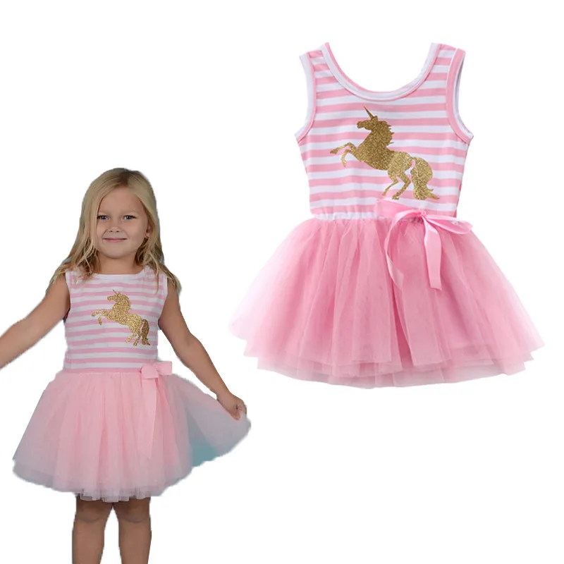 Striped Unicorn Bowknot Tulle Princess Kids Baby Girls Pageant Dress Summer Casual Children Party Wedding Clothes
Striped Unicorn Bowknot Tulle Princess Kids Baby Girls Pageant Dress Summer Casual Children Party Wedding Clothes