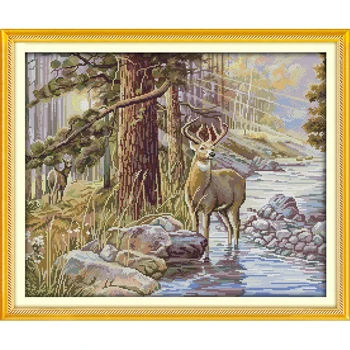 Stag white counted cross stitch kits deers patterns embroidery thread 14ct cross-stitch set needlework diy landscape perfect new
Stag white counted cross stitch kits deers patterns embroidery thread 14ct cross-stitch set needlework diy landscape perfect new