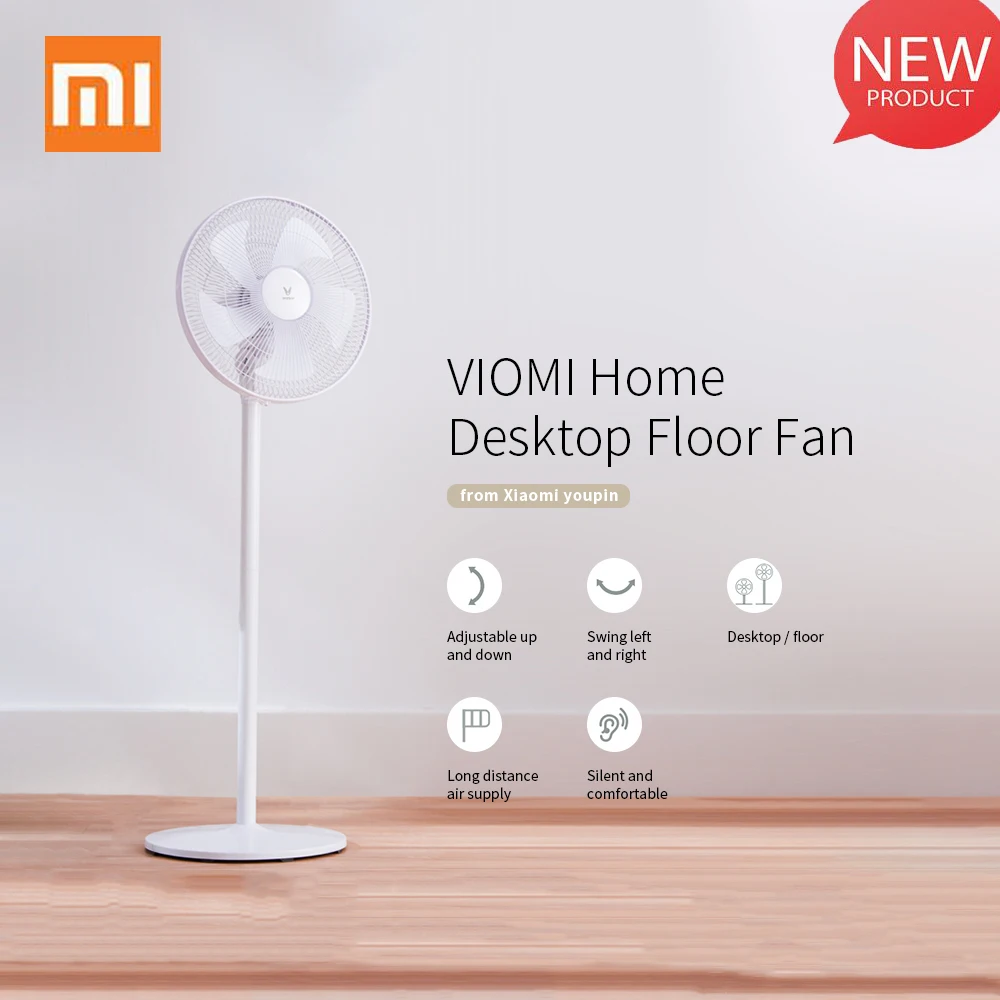 

Original Xiaomi VIOMI Home Desktop Floor Fan Vertical Three-Speed Adjustment Mechanical Standing Fan From Xiaomi Youpin