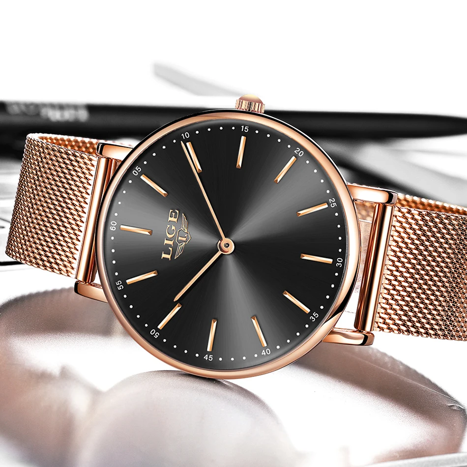 LIGE Women's Luxury Fashion Waterproof Quartz Watch LIGE Women's Luxury Fashion Waterproof Quartz Watch