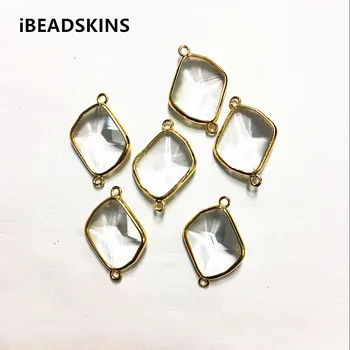 New arrival! 28x19mm 50pcs/lot gold color Copper Material with clear Glass rhombus-shape connection for Jewelry handmade DIY
New arrival! 28x19mm 50pcs/lot gold color Copper Material with clear Glass rhombus-shape connection for Jewelry handmade DIY