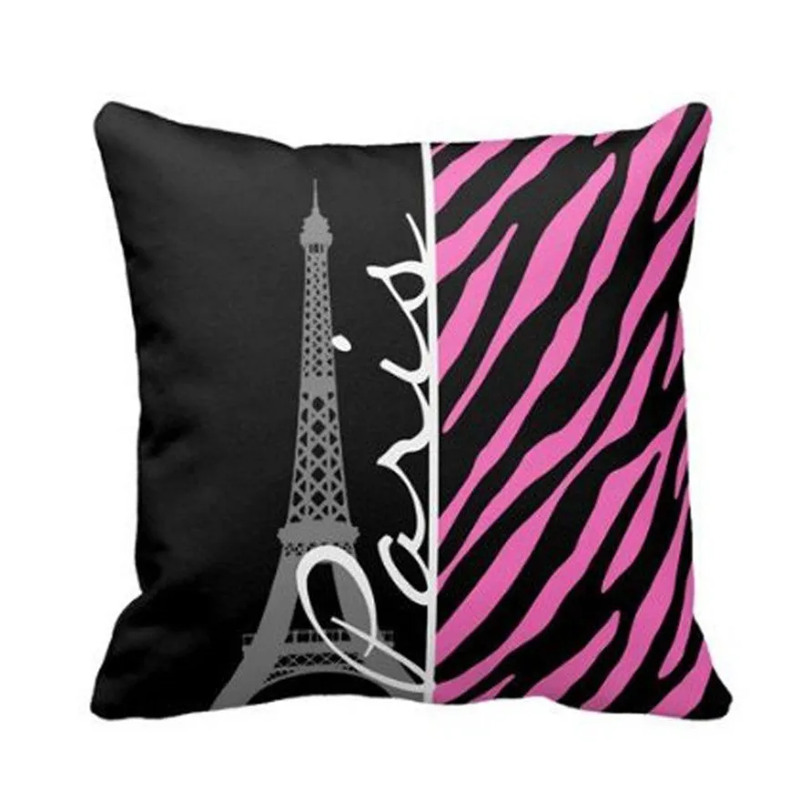Paris; Pink & Black Zebra Print Throw Pillow Case Personalized 18x18 Inch Square Cotton Throw Pillow Case Decor Cushion Covers
Paris; Pink & Black Zebra Print Throw Pillow Case Personalized 18x18 Inch Square Cotton Throw Pillow Case Decor Cushion Covers