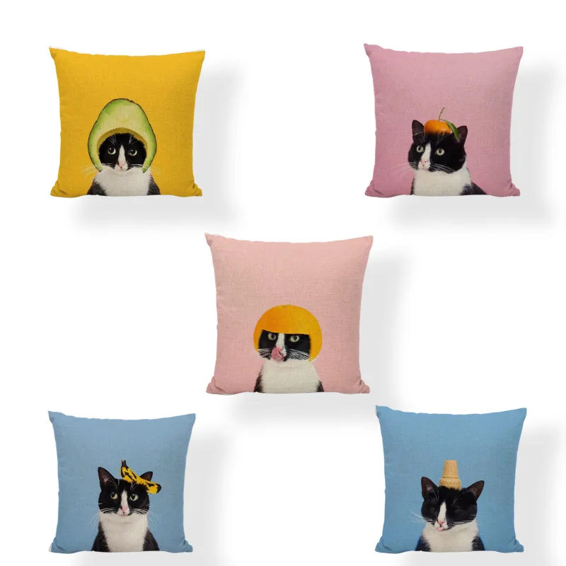 Chinese Simple Kitten Cushion Set Linen 45*45CM With Animal Kitten Cute Kitten Pillowcase Furniture Office Personality Decor
Chinese Simple Kitten Cushion Set Linen 45*45CM With Animal Kitten Cute Kitten Pillowcase Furniture Office Personality Decor