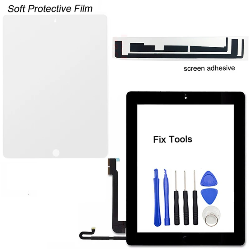 1PCS Full New Digitizer Touch Screen Outer Panel For Apple iPad 4 A1458 A1459 A1460 Front Lens+Adhesive+Button+Protect Film
1PCS Full New Digitizer Touch Screen Outer Panel For Apple iPad 4 A1458 A1459 A1460 Front Lens+Adhesive+Button+Protect Film