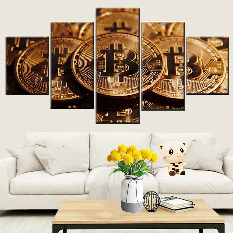 Nordic wall art deco 5 pieces bitcoin coin money painting on canvas print type picture home decoration poster artwork frame
Nordic wall art deco 5 pieces bitcoin coin money painting on canvas print type picture home decoration poster artwork frame