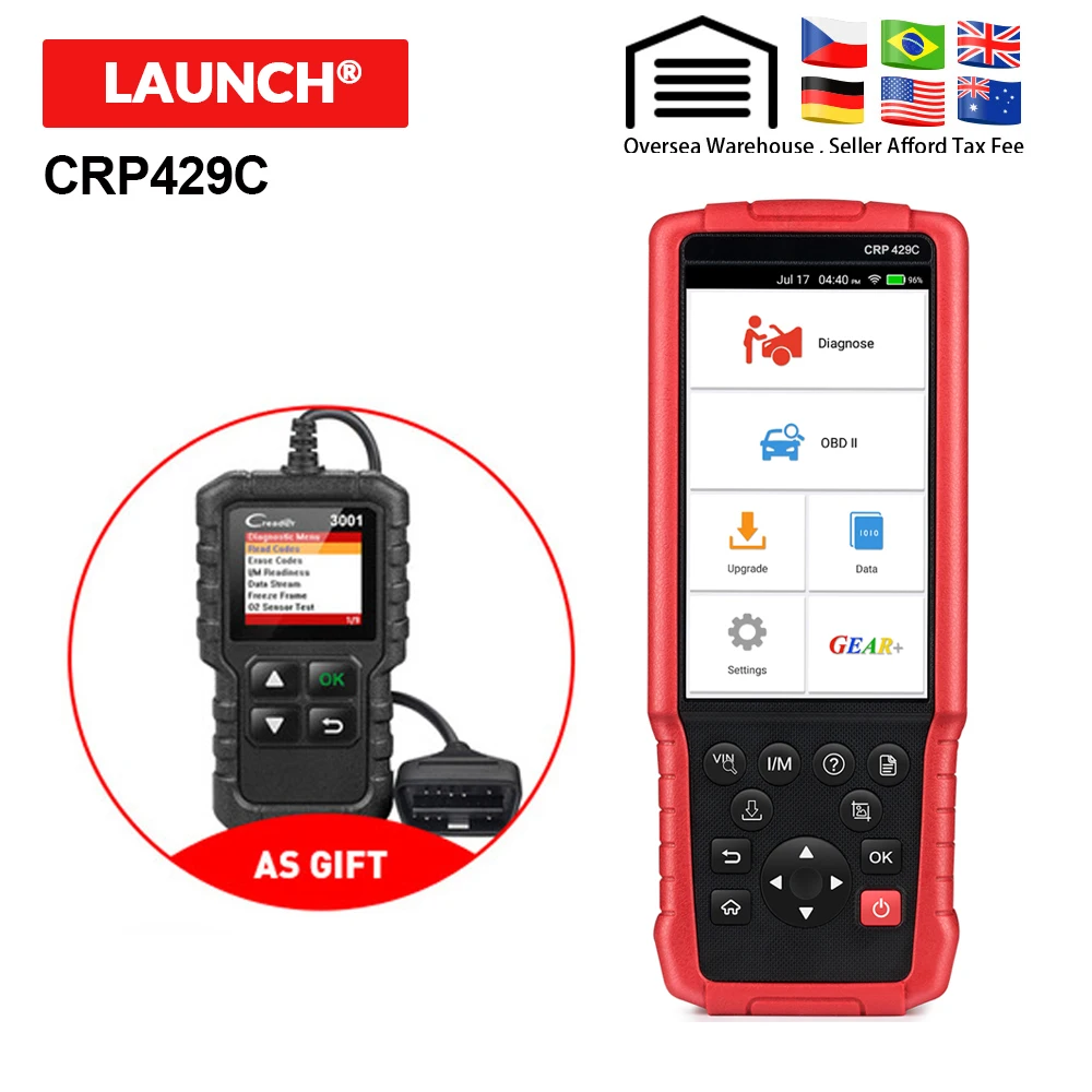 LAUNCH X431 CRP429C Auto Diagnostic tool for Engine/ABS/SRS/AT+11Service CRP 429 429C OBD2 code reader PK CRP129 Creader 9081
LAUNCH X431 CRP429C Auto Diagnostic tool for Engine/ABS/SRS/AT+11Service CRP 429 429C OBD2 code reader PK CRP129 Creader 9081