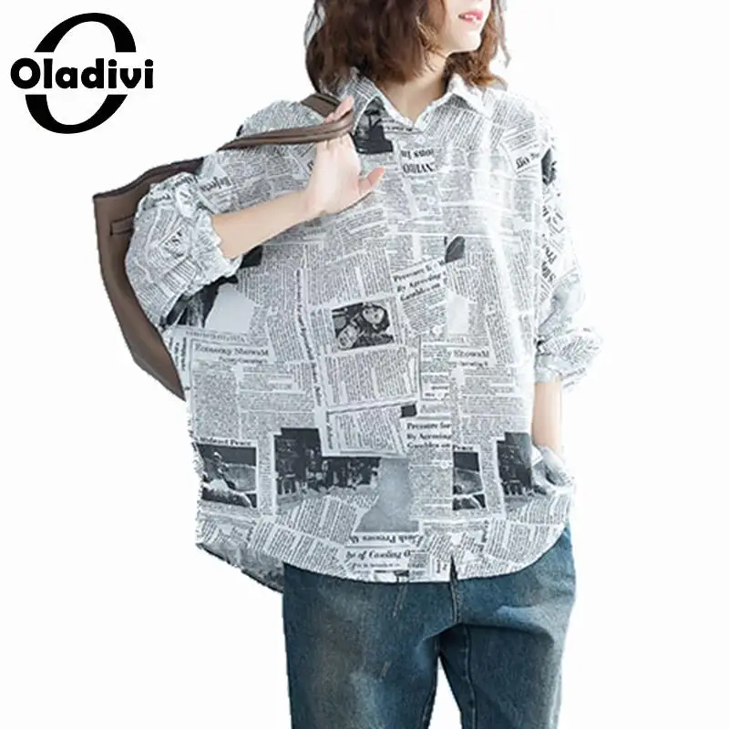 Oladivi 2020 Women's Printing Blouse Female Spring Lantern Sleeve Tops Long Batwing Sleeve Plus Size Shirt Ladies Blusas 8XL 6XL
Oladivi 2020 Women's Printing Blouse Female Spring Lantern Sleeve Tops Long Batwing Sleeve Plus Size Shirt Ladies Blusas 8XL 6XL