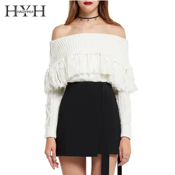 HYH HAOYIHUI Women Off Shoulder Knit Sweater Loose Elegant Sexy Party Autumn Lady Sweater Pullovers High Quality For Girl 2018
HYH HAOYIHUI Women Off Shoulder Knit Sweater Loose Elegant Sexy Party Autumn Lady Sweater Pullovers High Quality For Girl 2018