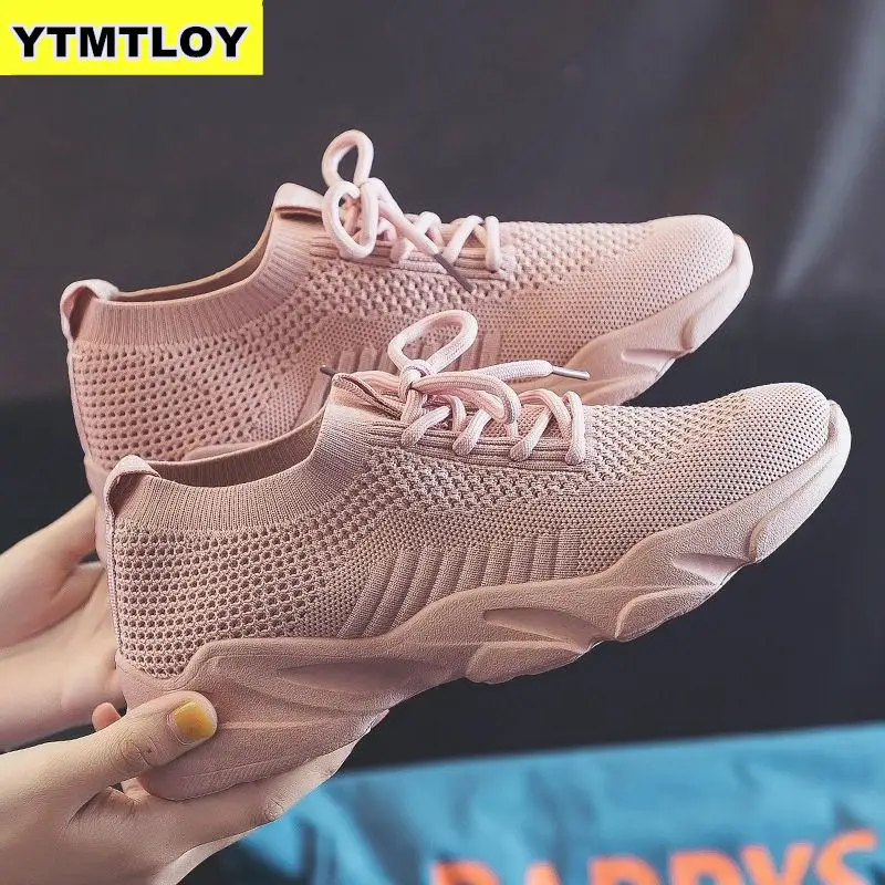 Luxury Women's Shoes Casual Fashion Sneaker Flat Platform Flyknit Stretch Fabric Ladies Shoes 2019 New Mesh Lace-up High Quality
Luxury Women's Shoes Casual Fashion Sneaker Flat Platform Flyknit Stretch Fabric Ladies Shoes 2019 New Mesh Lace-up High Quality