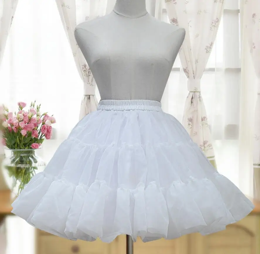 Lolita Court princess Fashion White/Black Lolita Woman Puff Skirt Organza Petticoat Layered Tutu Skirt 
Lolita Court princess Fashion White/Black Lolita Woman Puff Skirt Organza Petticoat Layered Tutu Skirt