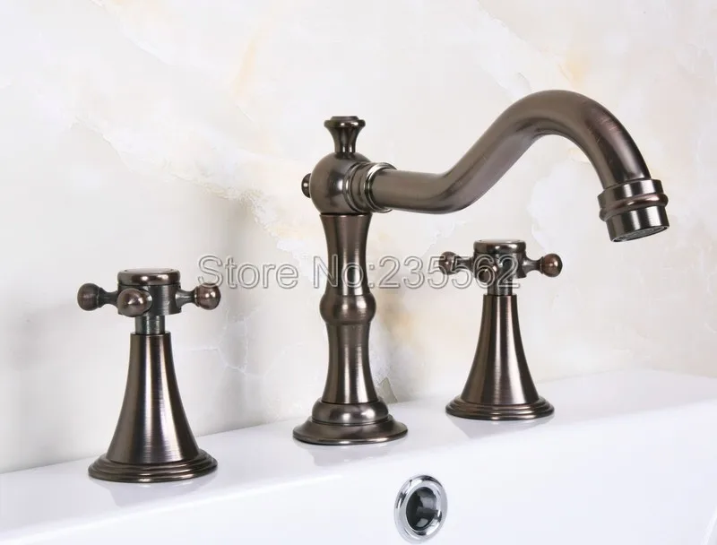 Brown Bronze Widespread Bathroom Basin Faucet 3 Holes Tub Sink Faucets Dual Handle Mixer Tap Lnf442
Brown Bronze Widespread Bathroom Basin Faucet 3 Holes Tub Sink Faucets Dual Handle Mixer Tap Lnf442