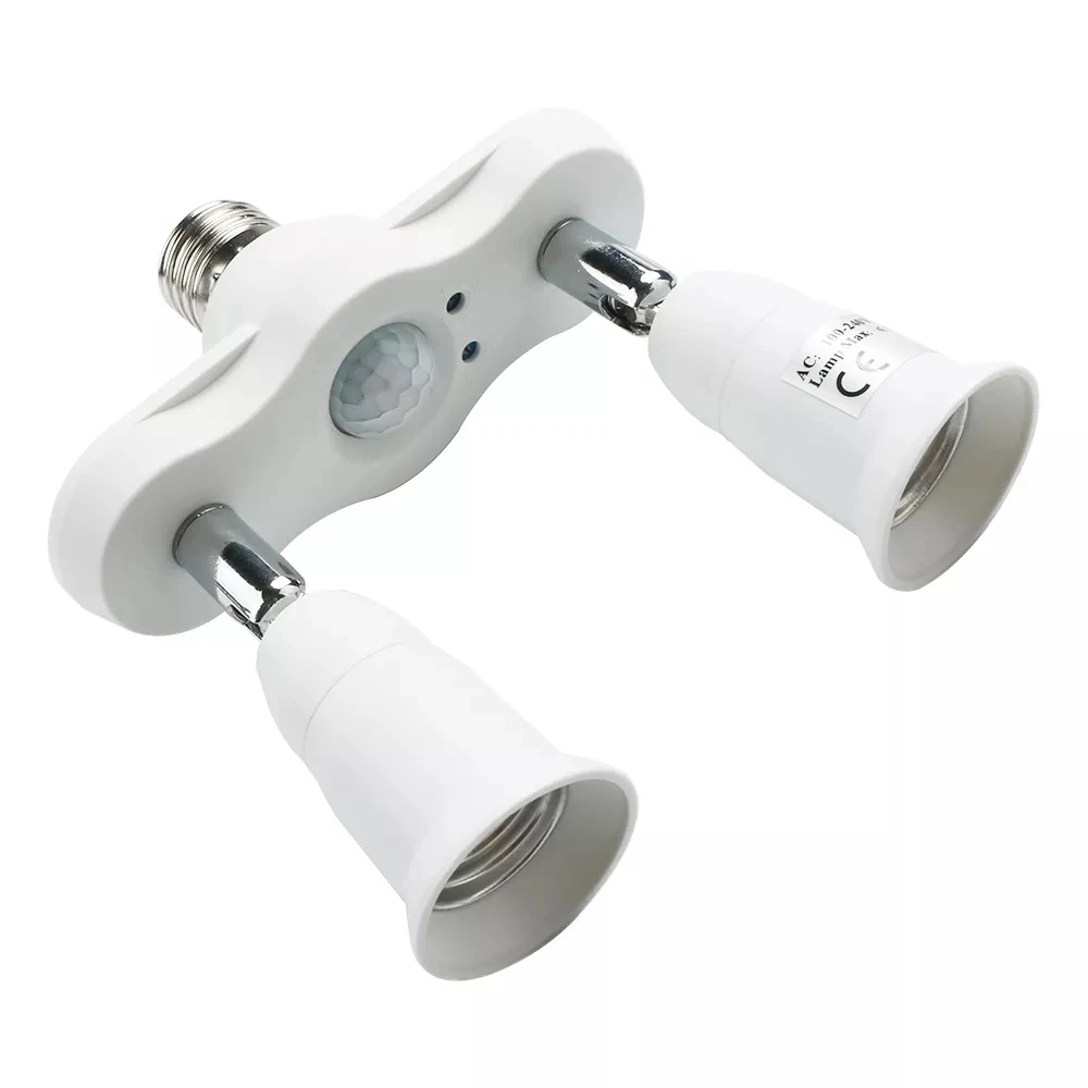 Infrared Motion Sensor Adjustable 2 In 1 E27 Bulb Adapter Socket Converter Splitter Blubs holder
Infrared Motion Sensor Adjustable 2 In 1 E27 Bulb Adapter Socket Converter Splitter Blubs holder