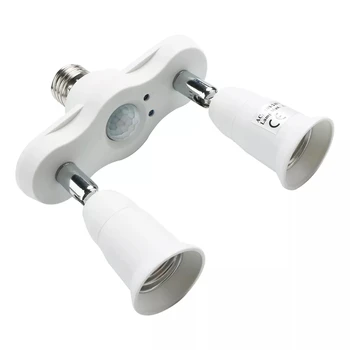 Infrared Motion Sensor Adjustable 2 In 1 E27 Bulb Adapter Socket Converter Splitter Blubs holder
Infrared Motion Sensor Adjustable 2 In 1 E27 Bulb Adapter Socket Converter Splitter Blubs holder