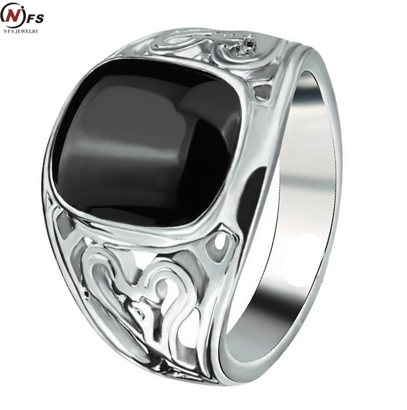 NFS Vintage Classic Hollow Rhinestone Men Ring Black Enamel Male Finger Rings Best Selling
NFS Vintage Classic Hollow Rhinestone Men Ring Black Enamel Male Finger Rings Best Selling