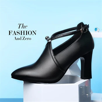 Women's 2018 new shoes pumps European style girl fashion thick with leather shoes Simple elegant leisure boots
Women's 2018 new shoes pumps European style girl fashion thick with leather shoes Simple elegant leisure boots