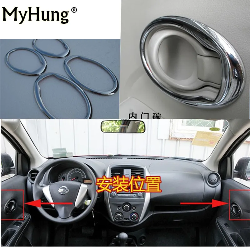 Door Handle Cover inner door handle bowl cover for Nissan Versa sunny latio 2010 2011 2012 2013 2014 abs chrome 4pc Car Styling
Door Handle Cover inner door handle bowl cover for Nissan Versa sunny latio 2010 2011 2012 2013 2014 abs chrome 4pc Car Styling