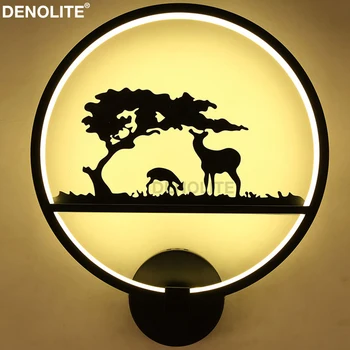 DENOLITE Art-Deco Atmosphere Creative Modern Wall Lamp Children's Bedroom Bedside Light Black/White Metal Luminaire
DENOLITE Art-Deco Atmosphere Creative Modern Wall Lamp Children's Bedroom Bedside Light Black/White Metal Luminaire