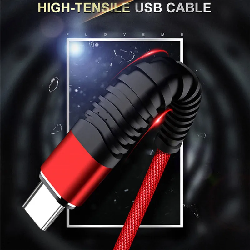 New Type-C USB Mobile Phone Data Cable 1 Meter Fast Charging Nylon Adapter Cabl | Мобильные телефоны и аксессуары