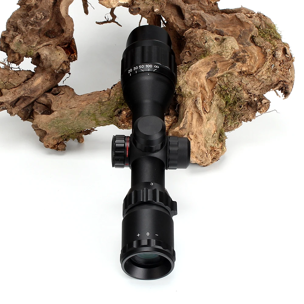 ohhunt 3-9X32 AOL Compact Hunting Optics Riflescopes Mil dot Illuminated Reticle Angled Integral Sunshade Tactical Rifle Scope (6)