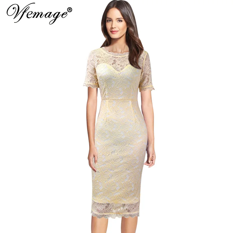 Vfemage Womens Sexy Elegant Floral Lace Cocktail Wedding Party Bridal Shower Slim Fitted Stretch Bodycon Pencil Sheath Dress 675
Vfemage Womens Sexy Elegant Floral Lace Cocktail Wedding Party Bridal Shower Slim Fitted Stretch Bodycon Pencil Sheath Dress 675