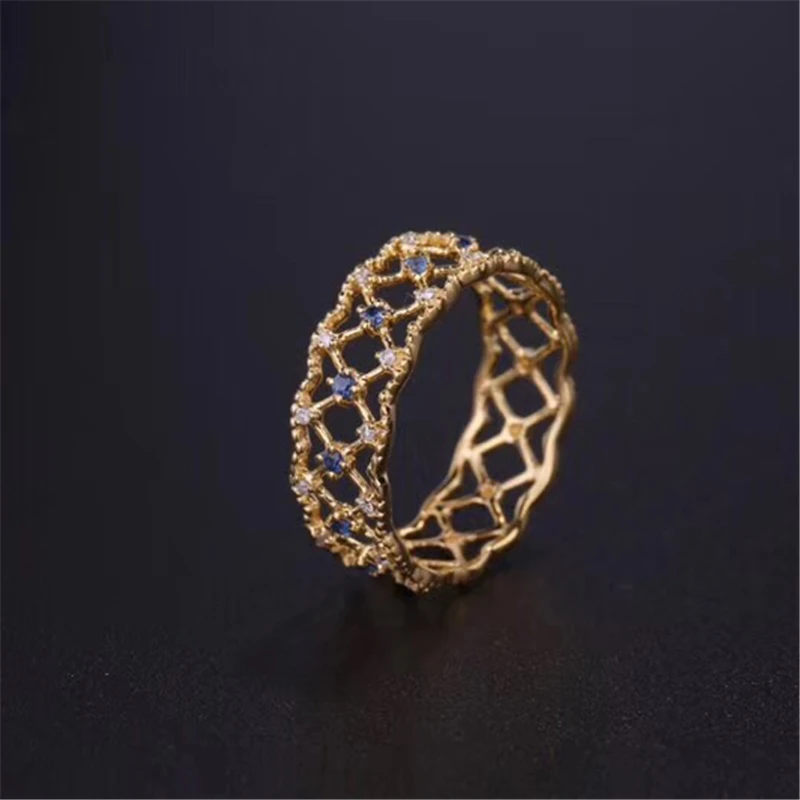 Aazuo Real 18K Yellow Gold Jewelry Natural Blue Sapphire Real Diamonds Originality Rings gifted for Women Wendding Party Au750
Aazuo Real 18K Yellow Gold Jewelry Natural Blue Sapphire Real Diamonds Originality Rings gifted for Women Wendding Party Au750