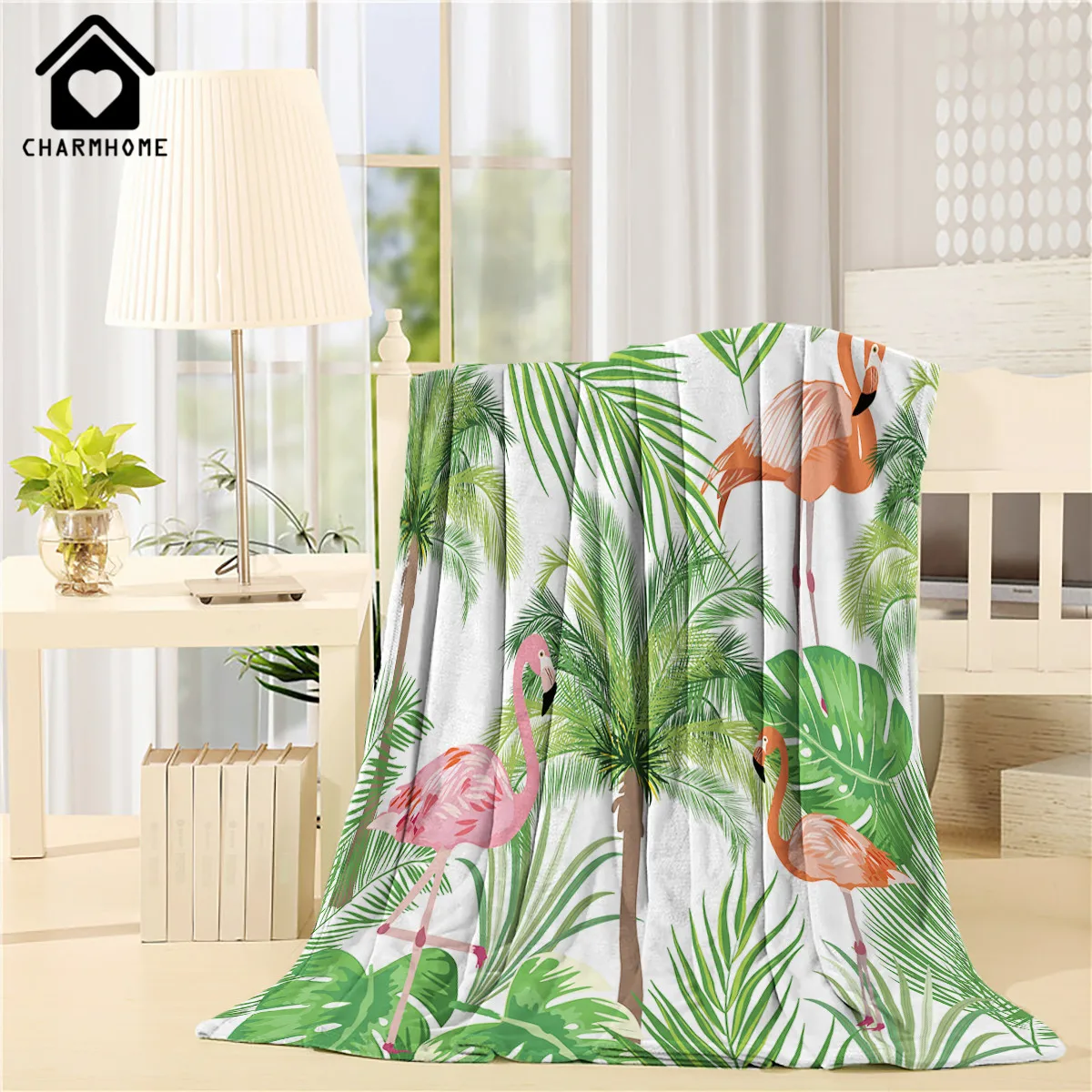 Blanket Flannel Fleece Fabric Blanket Pink Flamingo with Tropical Palm Tree Garden Plant Sofa Bed Kid Adult Warm Throw Blanket
Blanket Flannel Fleece Fabric Blanket Pink Flamingo with Tropical Palm Tree Garden Plant Sofa Bed Kid Adult Warm Throw Blanket