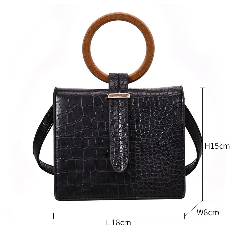 2019 Luxury Wooden Top Handle Women Bag Crocodile Pattern Handbag Designer Shoulder Messenger Bag Ladies Hand Bags Purse 
2019 Luxury Wooden Top Handle Women Bag Crocodile Pattern Handbag Designer Shoulder Messenger Bag Ladies Hand Bags Purse
