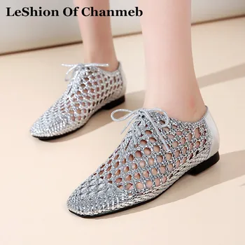 Brand Designer Soft Sheep Leather Weaving Hollow Out Flats Shoes Women Plus Size 33-43 Lace up Loafers Comfortable Summer Shoes
Brand Designer Soft Sheep Leather Weaving Hollow Out Flats Shoes Women Plus Size 33-43 Lace up Loafers Comfortable Summer Shoes