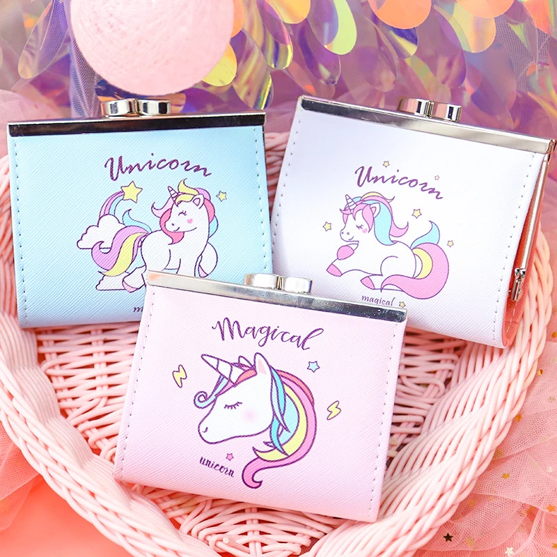 Girls Purse Cartoon Unicorn PU Faux Leather Change Card Holder Female Short Cute Clasp Mini Bag Cartoon Hasp Unicorn Purse 
Girls Purse Cartoon Unicorn PU Faux Leather Change Card Holder Female Short Cute Clasp Mini Bag Cartoon Hasp Unicorn Purse