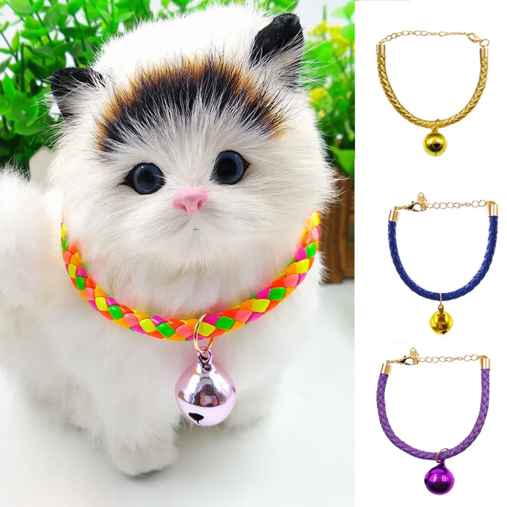 Cat collar new Adjustable Pet Collars With Bells Charm Necklace Collar For Little Cat Collars Pets Dog Accessories #2O04
Cat collar new Adjustable Pet Collars With Bells Charm Necklace Collar For Little Cat Collars Pets Dog Accessories #2O04