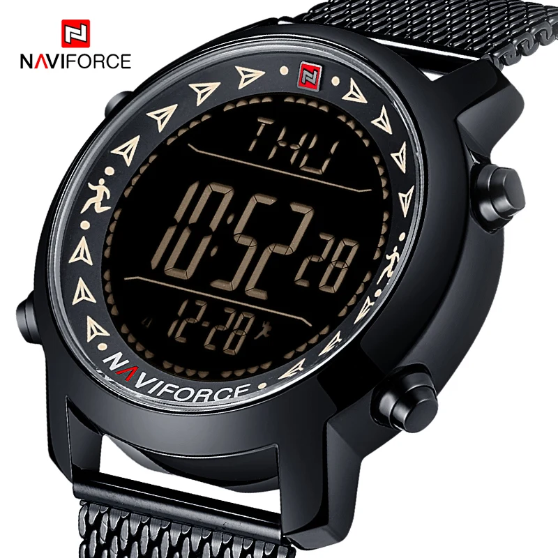 NAVIFORCE Men LED Digital Wrist Watch Sport Watches Men's Relogio Masculino Relojes Stainless Steel Strap Waterproof Clock Male
NAVIFORCE Men LED Digital Wrist Watch Sport Watches Men's Relogio Masculino Relojes Stainless Steel Strap Waterproof Clock Male